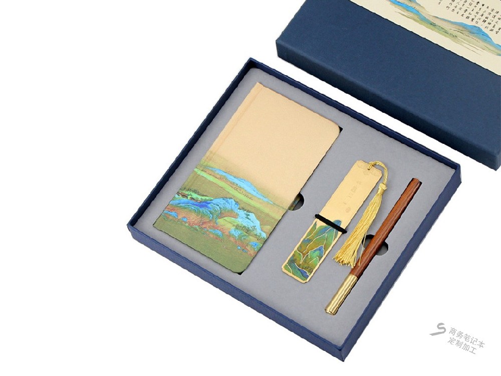 仿古精裝筆記本套裝設計印刷案例